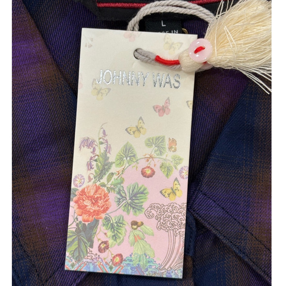 Johnny Was Contrast Back Shirt - Georgiana Tessa Plaid Medium - Picture 7 of 10